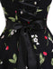 Vintage 1950s Rockabilly Audrey Dress Retro Cocktail Dress-Flowers
