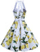 Vintage 1950s Rockabilly Audrey Dress Retro Cocktail Dress-Flowers
