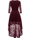 DRESSTELLS Women's Vintage Floral Lace 3/4 Sleeves Dress Hi-Lo Cocktail Party Swing Dress
