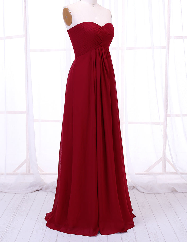 Dresstells Women's Elegant Sweetheart Neckline Floor Length Empire Waist Long Bridesmaid Dresses