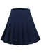 Pleated Mini Skirt Women Girl Short Skirt High Waisted A Line Skater Tennis Skirt-Solid Color