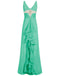 Dresstells Long Prom Party Dress V-neck Ruffle Evening Gown Beading Dress