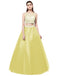 Dresstells Long Prom Dress Two-Pieces Tulle Evening Gown Party Dress with Beading