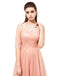 Dresstells Long Bridesmaid Dress Tulle Prom Dress 3/4 Sleeves Scoop Evening Party Gowns