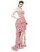 Dresstells Long Prom Dress Asymmetric Evening Gown Ruffle Party Dress