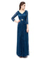 Dresstells Long Bridesmaid Dress Lace Evening Gown Prom Dress with Pleat