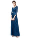 Dresstells Long Bridesmaid Dress Lace Evening Gown Prom Dress with Pleat