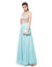 Dresstells Long Prom Party Dress IIIusion Evening Gown Beading Dress