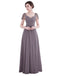 Dresstells Long Bridesmaid Dress Chiffon Prom Dress Ruched Evening Party Gown