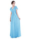 Dresstells Long Bridesmaid Dress Chiffon Prom Dress Evening Party Gown with Lace