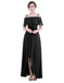 Dresstells Long Bridesmaid Dress Off Shoulder Hi-Lo Evening Gown Cowl Prom Dress