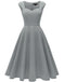 Women's 1950s Vintage Cocktail Evening Wedding Party Swing Dress Sleeveless