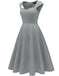 Women's 1950s Vintage Cocktail Evening Wedding Party Swing Dress Sleeveless