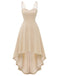 Bridesmaid Casual Aline Cocktail Semi-Formal Dress Hi-Low Spaghetti Straps Vintage Party Dress